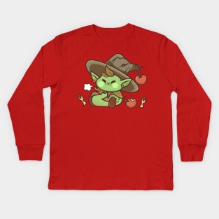 Fat Belly Elf Kids Long Sleeve T-Shirt